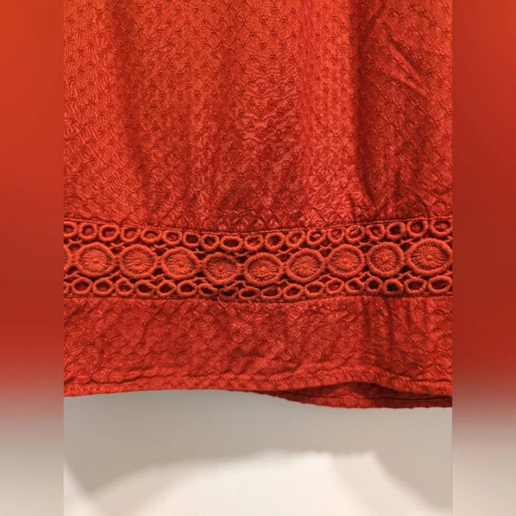 Orange Crochet Design Shift Dress Size Medium - Picture 6 of 6